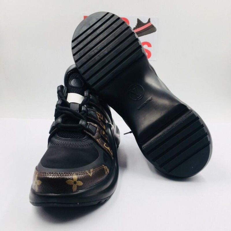 Black Brown LV Retro Trend Shoes Louis Vuitton Archlight