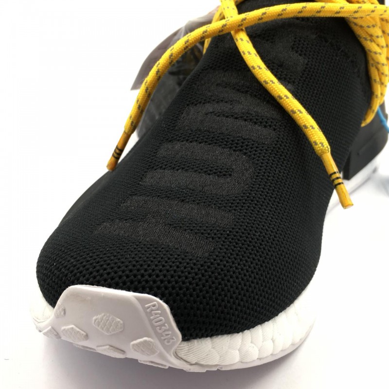 nmd human race black on feet