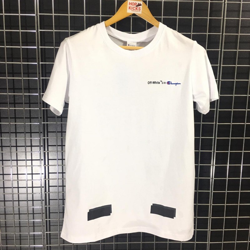 off white champion t shirt