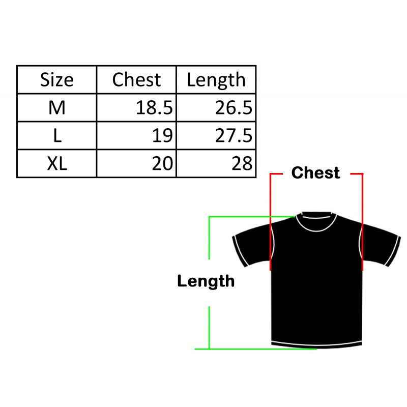 Off White Size Chart T Shirt