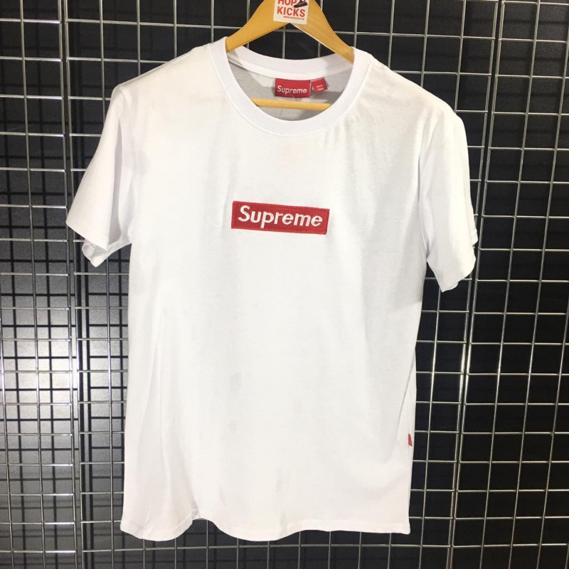 supreme box logo t shirt white