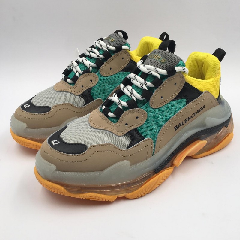 New Balenciaga Triple S Trainers Red Blue shoes online
