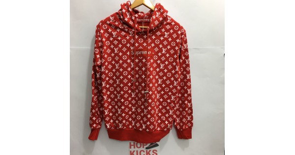 Supreme X LV Red Hoodie