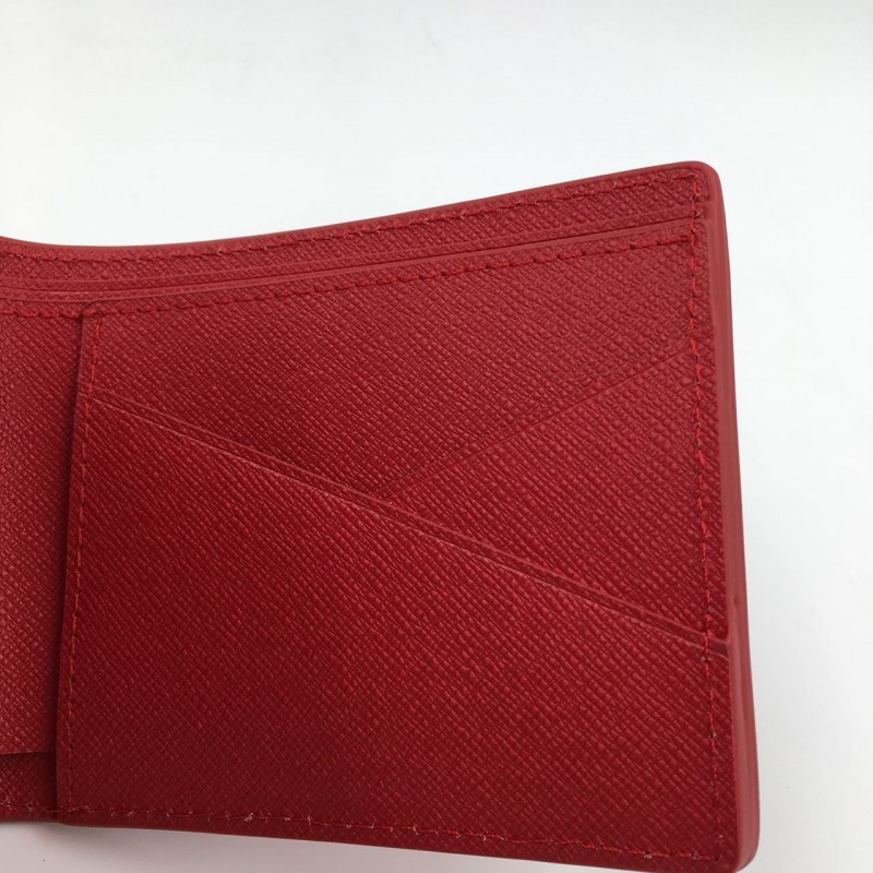 Supreme x LV Slender Wallet Red.wallet,supreme red wallet,wallet for mens,supreme wallet for ...