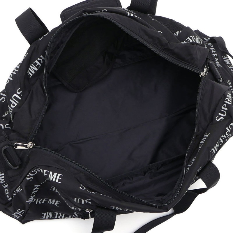 Supreme Big Duffle Bag - Large Black White