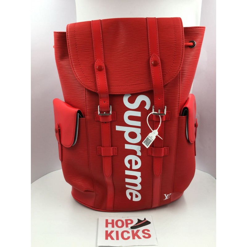 louis vuitton red supreme bag