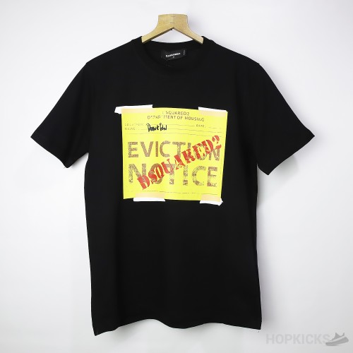 Dsquared2 Eviction Notice Black T-Shirt