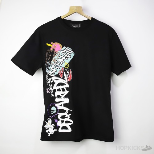 Dsquared2 Printed Black T-Shirt