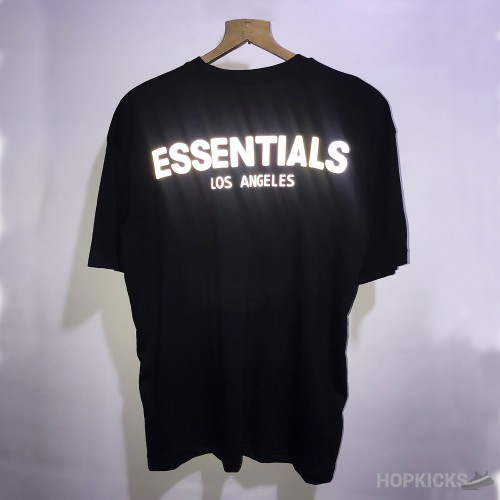 Essentials Black T-Shirt (Reflective)