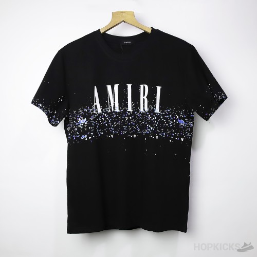 Am*ri Painter Logo Print Cotton Black T-Shirt