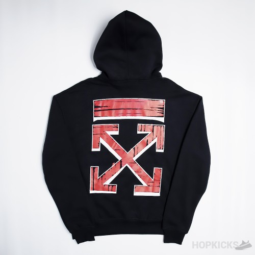 Off-White Black And Red Marker Arrow Hoodie