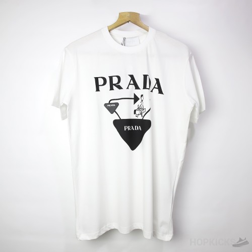 PRADA White Black Logo T-Shirt