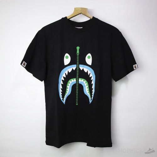 Bape Zip Shark Face Black T-Shirt