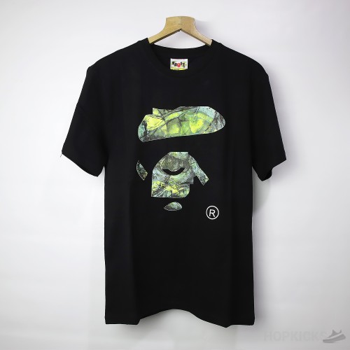 Bape Tie Dye Ape Face Black T-Shirt