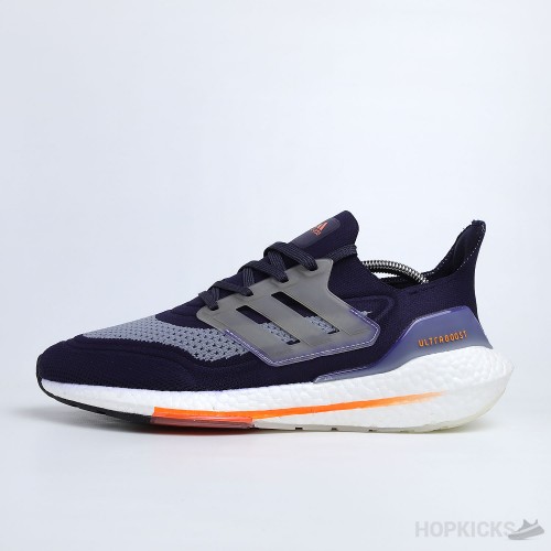 Ultra Boost 21 Black Blue Oxide Screaming Orange