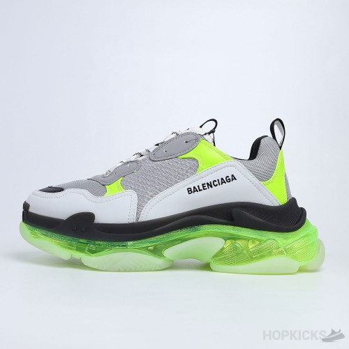 Bale*ciaga Triple S Lime Sole White and Green with Air Cushion