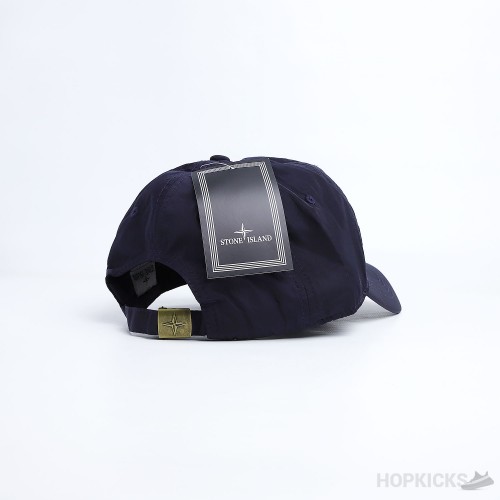 Stone Island Nylon Blue Metal Cap