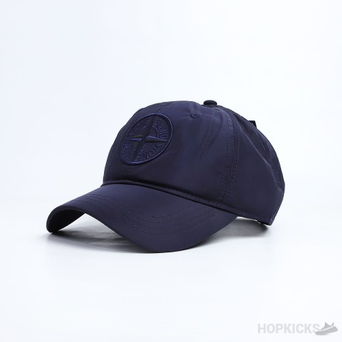 Stone Island Nylon Blue Metal Cap