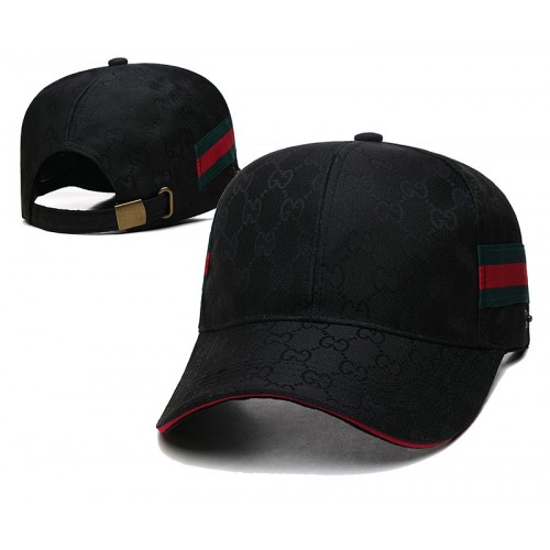 Gucci Cotton GG Web Stripe Black Cap