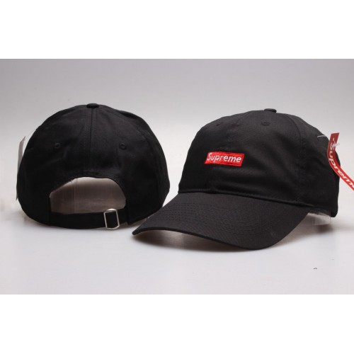 Supreme Black Red Box Logo Cap