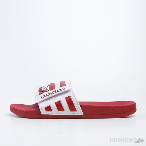 Adilette Core Red White Slides 