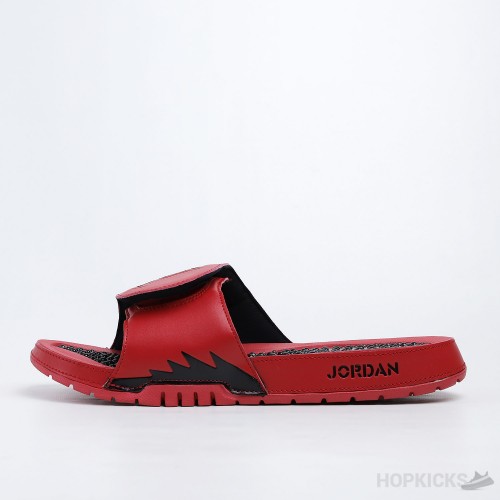 Air Jordan Hydro 5 Retro University Red Black Slides 