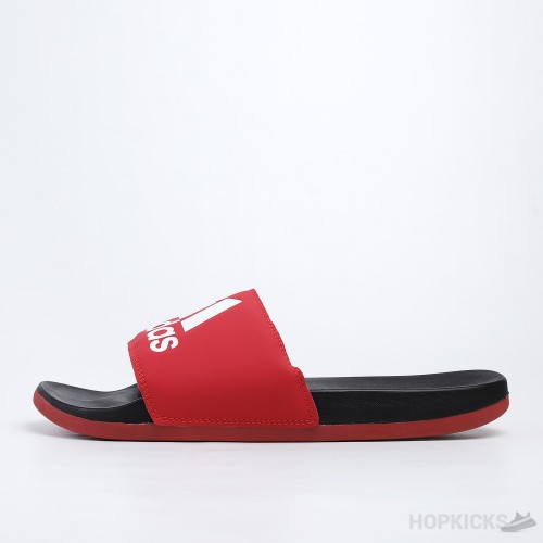 Adilette Core Black Active Red Slides