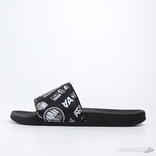 Adilette Core Black Cloud White Slides 