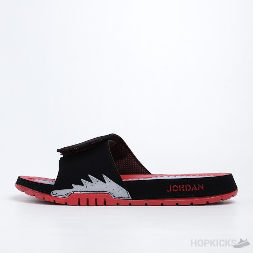 Air Jordan Hydro 5 Retro Black Red Slides 