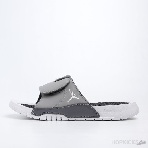 Air Jordan Hydro 6 Retro Grey White Gunsmoke Slides