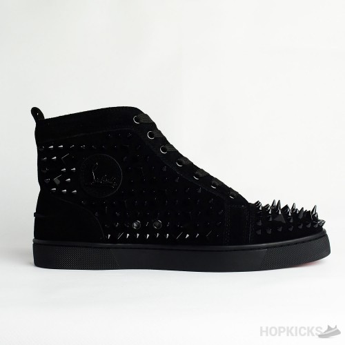 CL Black Suede Multi Level Spiked High Top (Premium Batch)