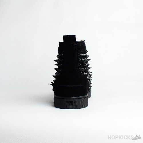 CL Black Suede Multi Level Spiked High Top (Premium Batch)