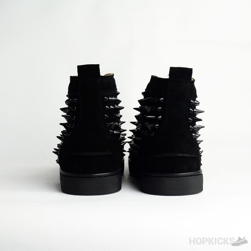 CL Black Suede Multi Level Spiked High Top (Premium Batch)