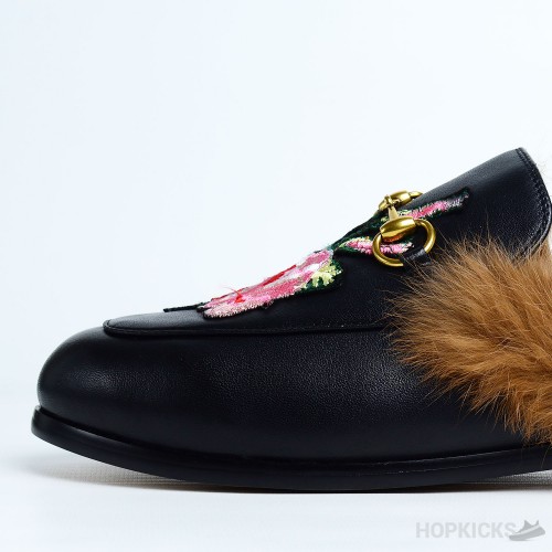 Gucci Princetown Floral furr Loafers