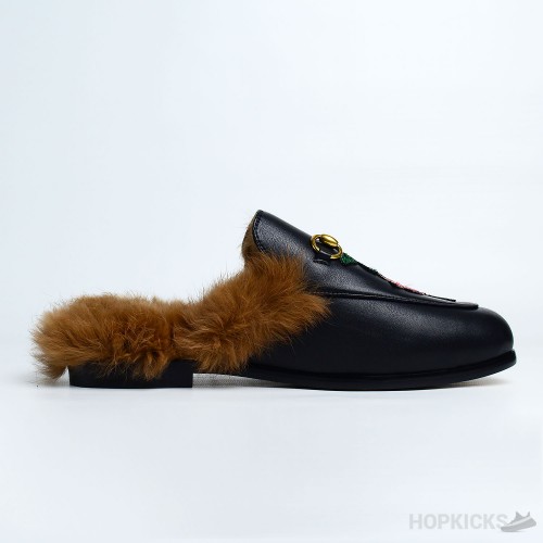 Gucci Princetown Floral furr Loafers