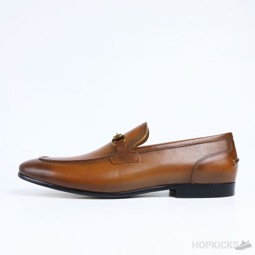 Gucci Jordaan Leather Loafer Brown