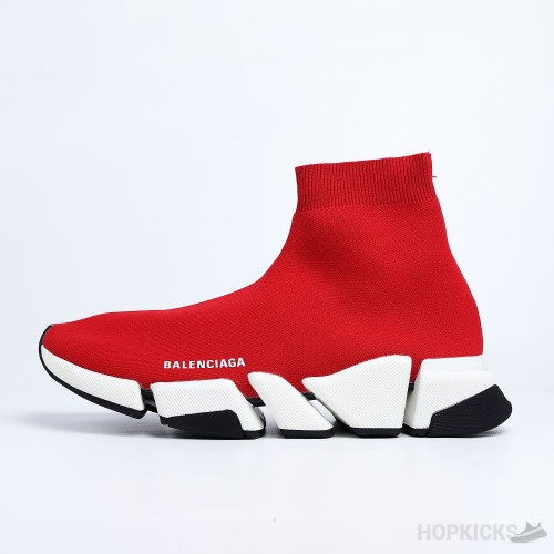 Balenciaga Speed 2.0 Sock Sneaker Red White Black