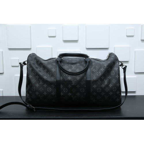 L*V Keepall Bandouliere Travel Bag Black