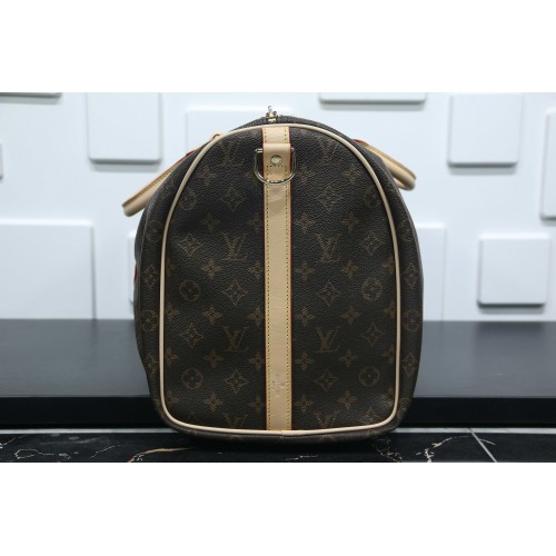 L*V Keepall Bandouliere Travel Bag Brown
