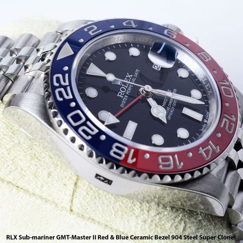 GMT-Master II Pepsi 904L Black Dial on Jubilee Bracelet CLEAN 