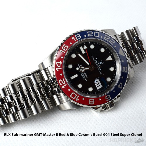 GMT-Master II Pepsi 904L Black Dial on Jubilee Bracelet CLEAN 