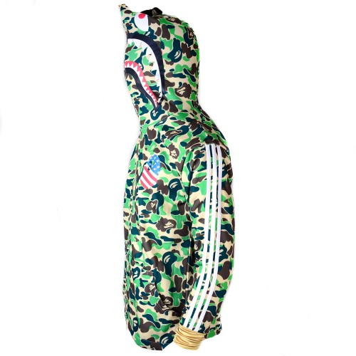 Bape X Adidas Shark Green Camo Hoodie