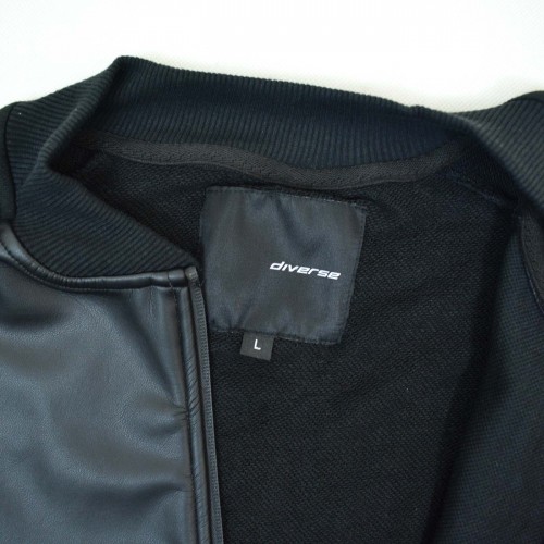 Diverse Leather Jacket Black
