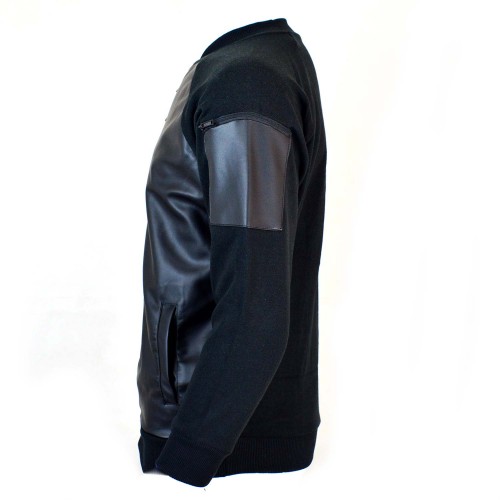 Diverse Leather Jacket Black