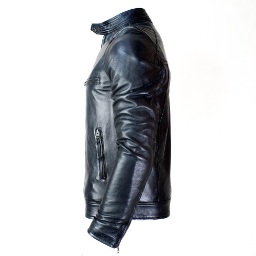 CDL Sleek Black Leather Jacket