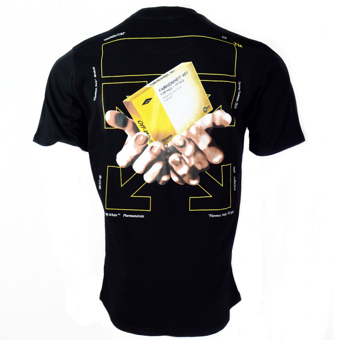 off white fahrenheit 451 tee