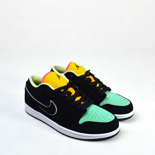 Air Jordan 1 Low Black Aurora Green