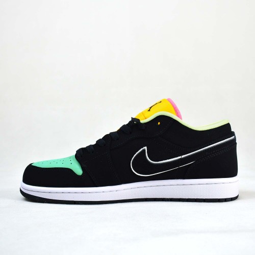 Air Jordan 1 Low Black Aurora Green