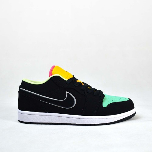 Air Jordan 1 Low Black Aurora Green