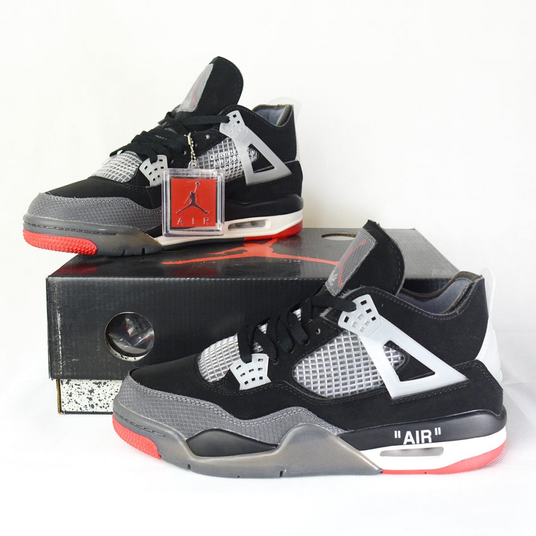 Off-White X Air Jordan 4 Bred Prices In 